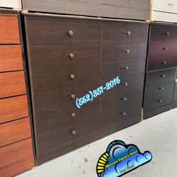 Large Jumbo 12 Drawer Chest Dresser Expresso Brown