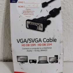 GE 6 ft. VGA/SVGA Video and Display Cable, Black