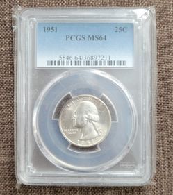 1951 Washington Quarter Silver Coin 