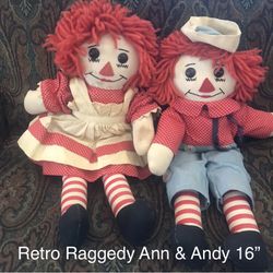 Raggedy Ann & Andy RETRO Christmas Decorations