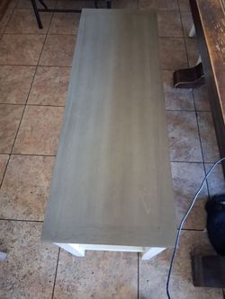 Rectangular Coffee Table Gray Wood Top