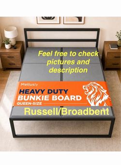 Heavy Duty Bunkie Board Queen Size (60x80) - Under Bed Support Non-Slip
