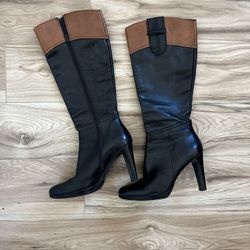 Italian Leather Boots, Size 8.5