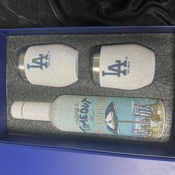 Dodgers Wine Bottle Set 