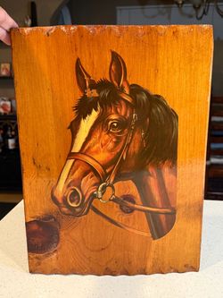 Rustic Horse Wood Wall Plaque – Western Equestrian Decor