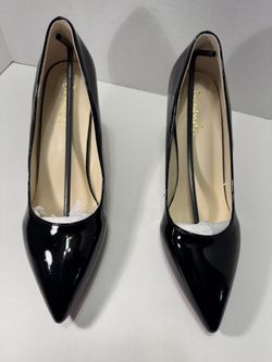 Women High Heel Shoes-Stilettos Pointed Toe-Slip On Patent Leather Stilettos 