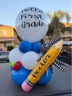 Back to school balloon stack