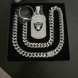 RAIDERS OFFICIAL NFL BLING DOG TAG
