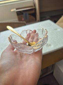 Japanese Sakura flower Glass Sauce Bowl