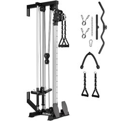 New Goimu Wall Mount Cable Station, WM1 Cable Crossover Machine with 17 Positions, High and Low Cable Crossover Machine with Removable Footplate for G