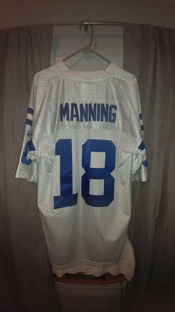 Peyton Manning and a plain Reeboks NFL jersey