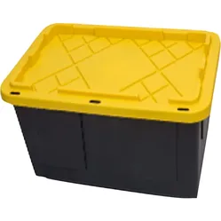 Yellow and Black storage totes. (6 TOTAL)