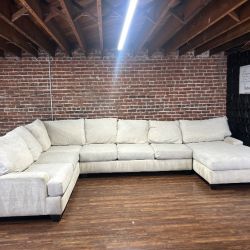 Cream U Shape Sectional Couch