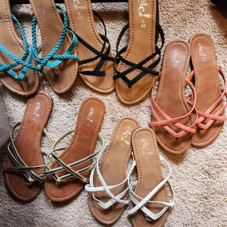 Lot Of Sandals (5 Pairs)