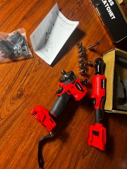 IMPACT AND RATCHET SET  1/2 Impact Wrench - Heavy-Duty 4500 RPM High Torque Impact Driver Gun,  3/8" Brushless Ratchet Wrench set  WORKS WITH MILWAUKE