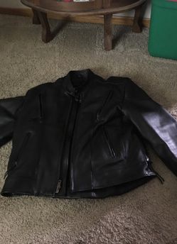 Barney's leather motorcycle jacket size 48
