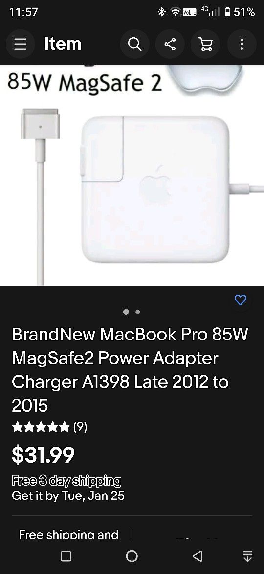 Brand New MacBook Pro Power Adapter