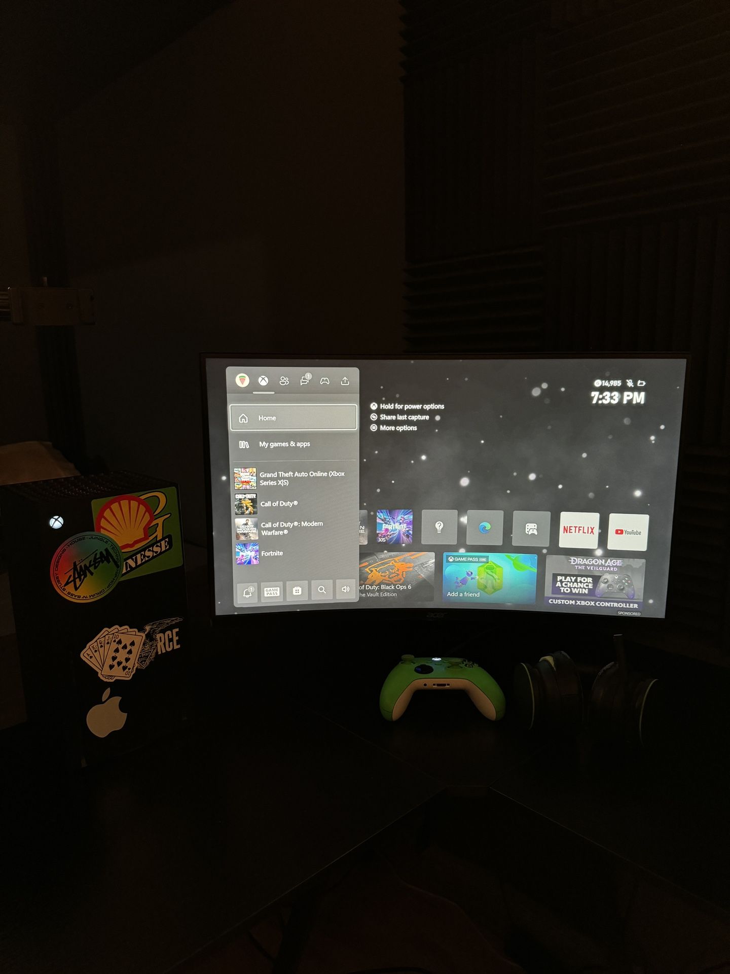 Xbox Series X Full Setup With Monitor