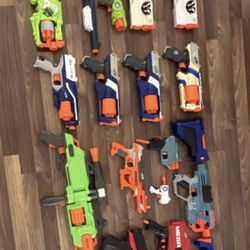 NERF Dart Guns & Blasters Lot - Rival, Elite, Mega Series. 16 NERF/ X-SHOT TOTAL