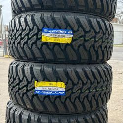 33x12.50 20 Accelera M/T-01 4 New Tires 