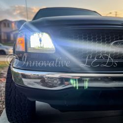 6000k Glacier White LED Headlight And 3000k Jdm Yellow LEDs Fog Lights 