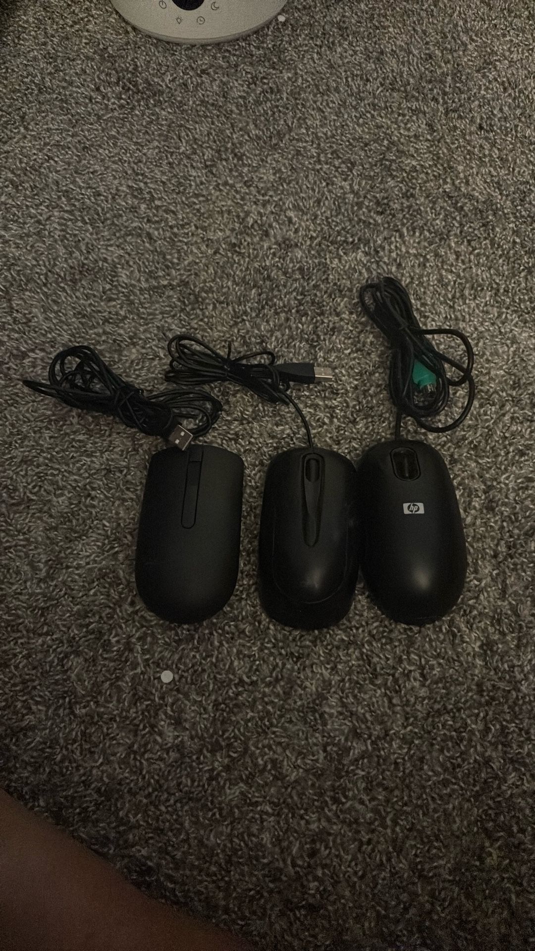 3 Old Computer Mice 