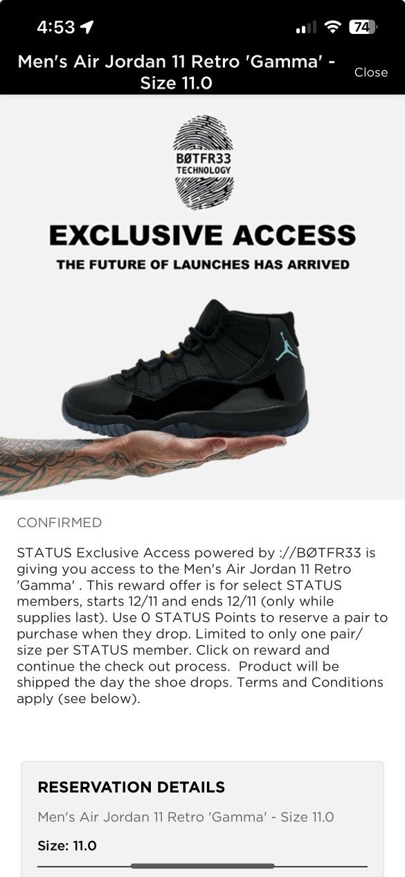 Jordan 11 Retro Gamma Blue