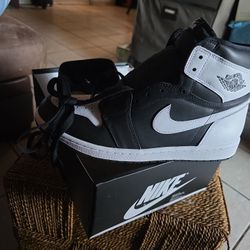 Nike Air Jordan 1 Retro High OG Shoes Black White DZ5485-010 Men's Size 12
