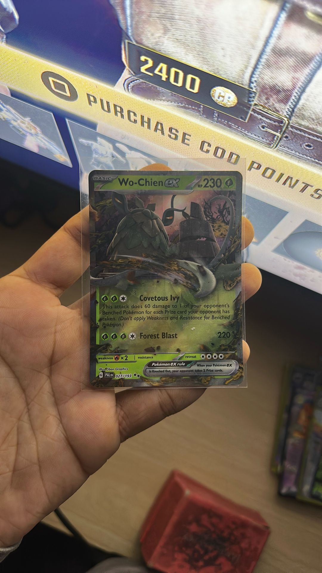 Wo-Chien Ex Holo Pokemon Card