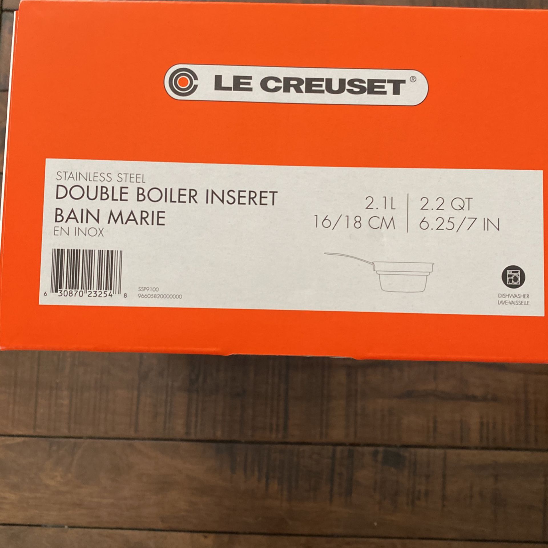 Le Creuset 2.2-Quart Stainless Steel Double Boiler Insert