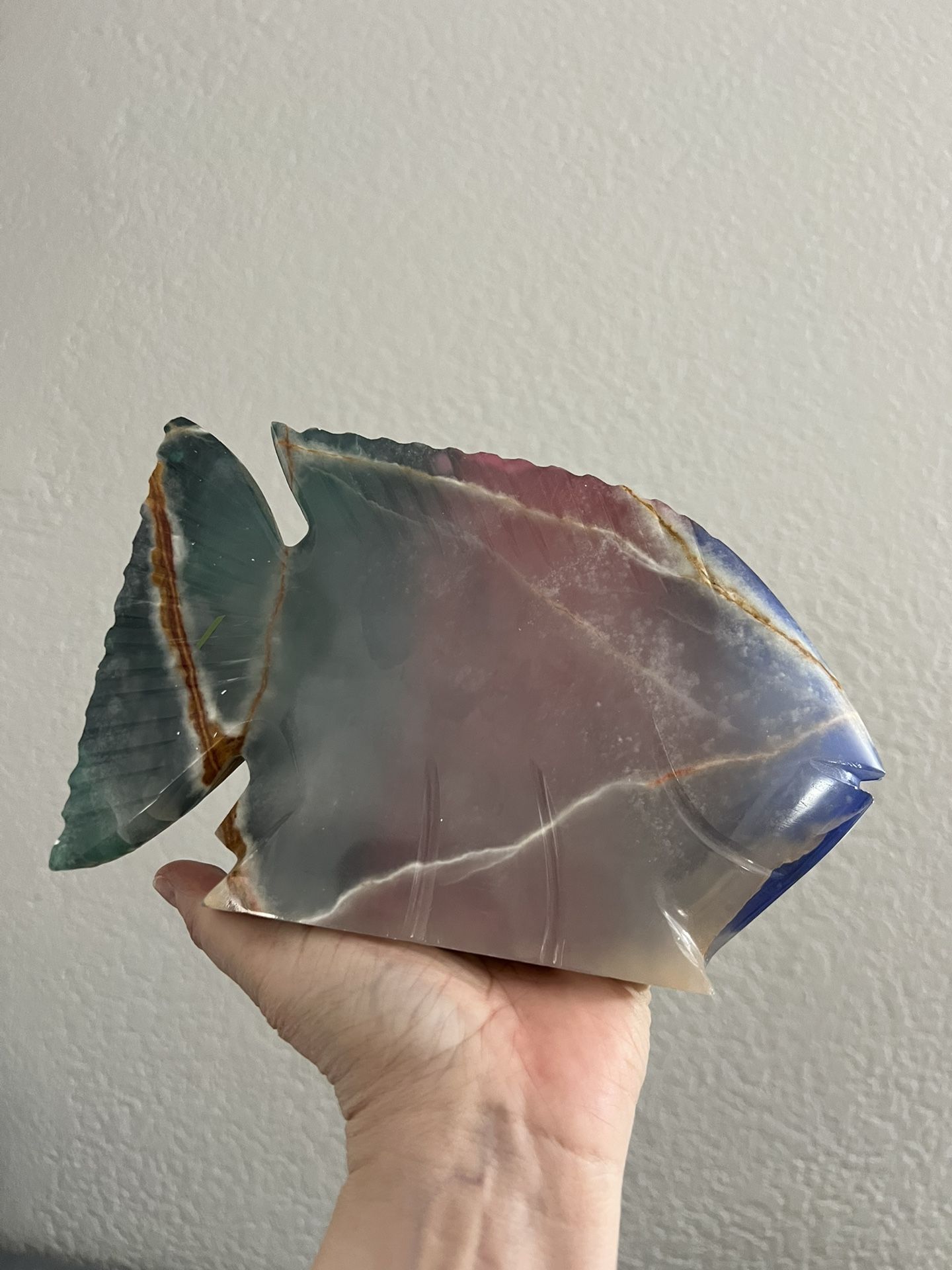 Heavy Onyx Fish Figurine Paperweight