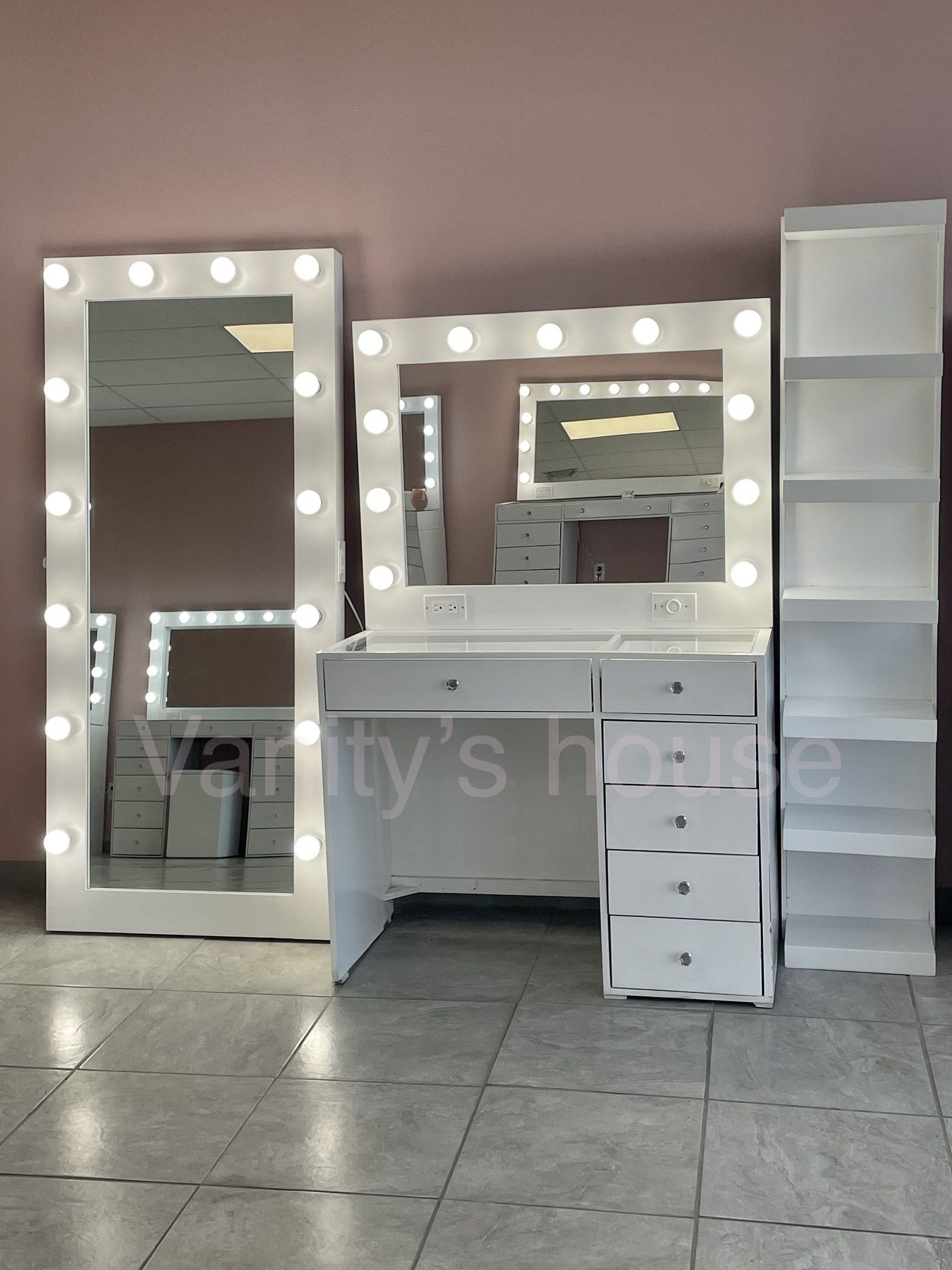 Vanity Mirror And Shelve