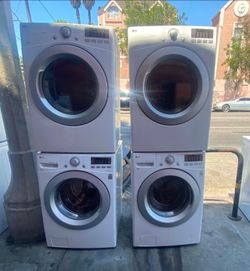 SET WASHER AND DRYER LG WHITE 🍂STACKABLE-SIDE BY SIDE🍂 🆓️FREE DELIVERY🆓️