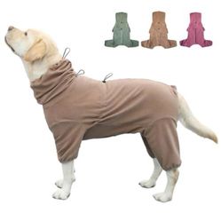 New Koogal  Pet Pajamas For Large Dogs(retail$39) (xtra Lg,med,)four Legged Jumpsuit/surgical Recovery(coffee Color)