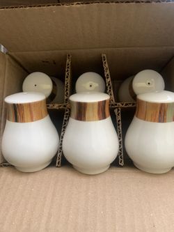 12 X Salt And Pepper Shakers 