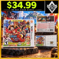 One Piece Unlimited World Red Day One Edition Nintendo 3DS Game Case Manual