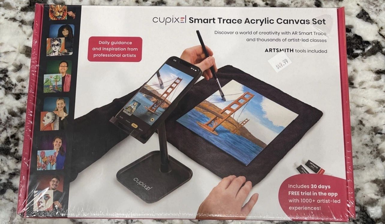 Cupixel Smart Trace Acrylic Canvas Paint Set Tools & Instruction NEW