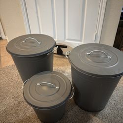 Decorative Metal Bins/Cans