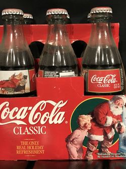 Coca Cola Classic Christmas Bottle Six Packs.