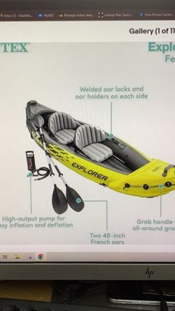 Intex explorer k2 inflatable kayak-2 person with accessories