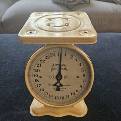 Adorable Vintage Kitchen Scale in Yellow