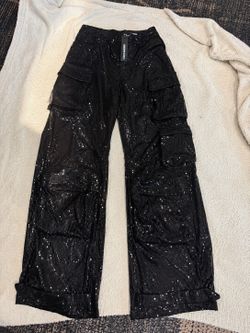 Steve Madden sequin cargo pants