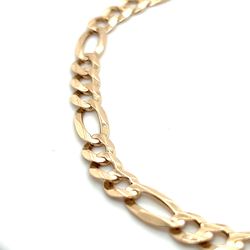 10kt Gold Figaro Bracelet 9” 5.9mm 7.90grams 165443 11