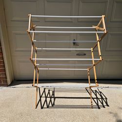 51h 36w Wooden Clothes Hanging Rack Garment Rack Clothes Drying