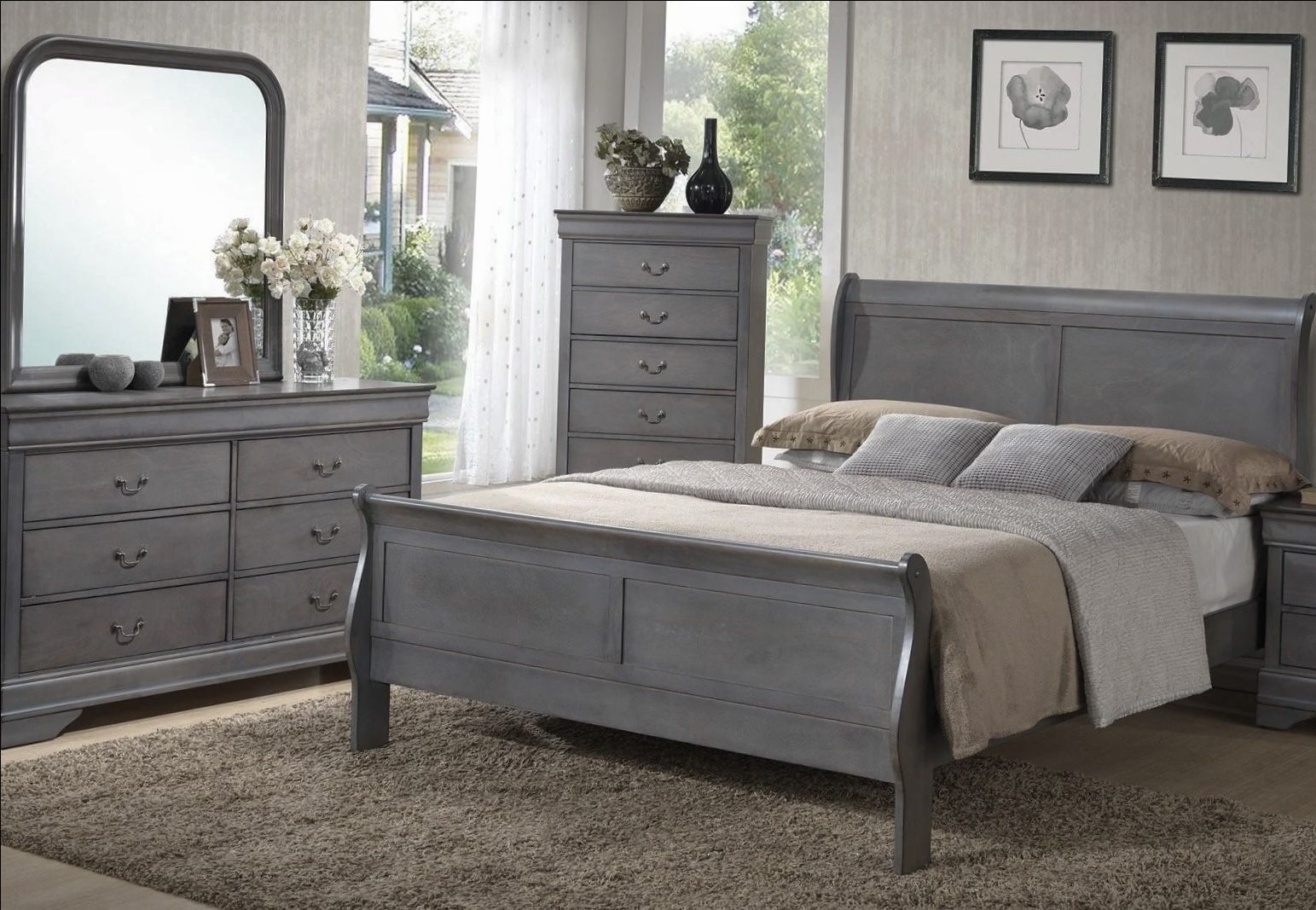 Queen 5-Piece Bedroom Set, Brand New