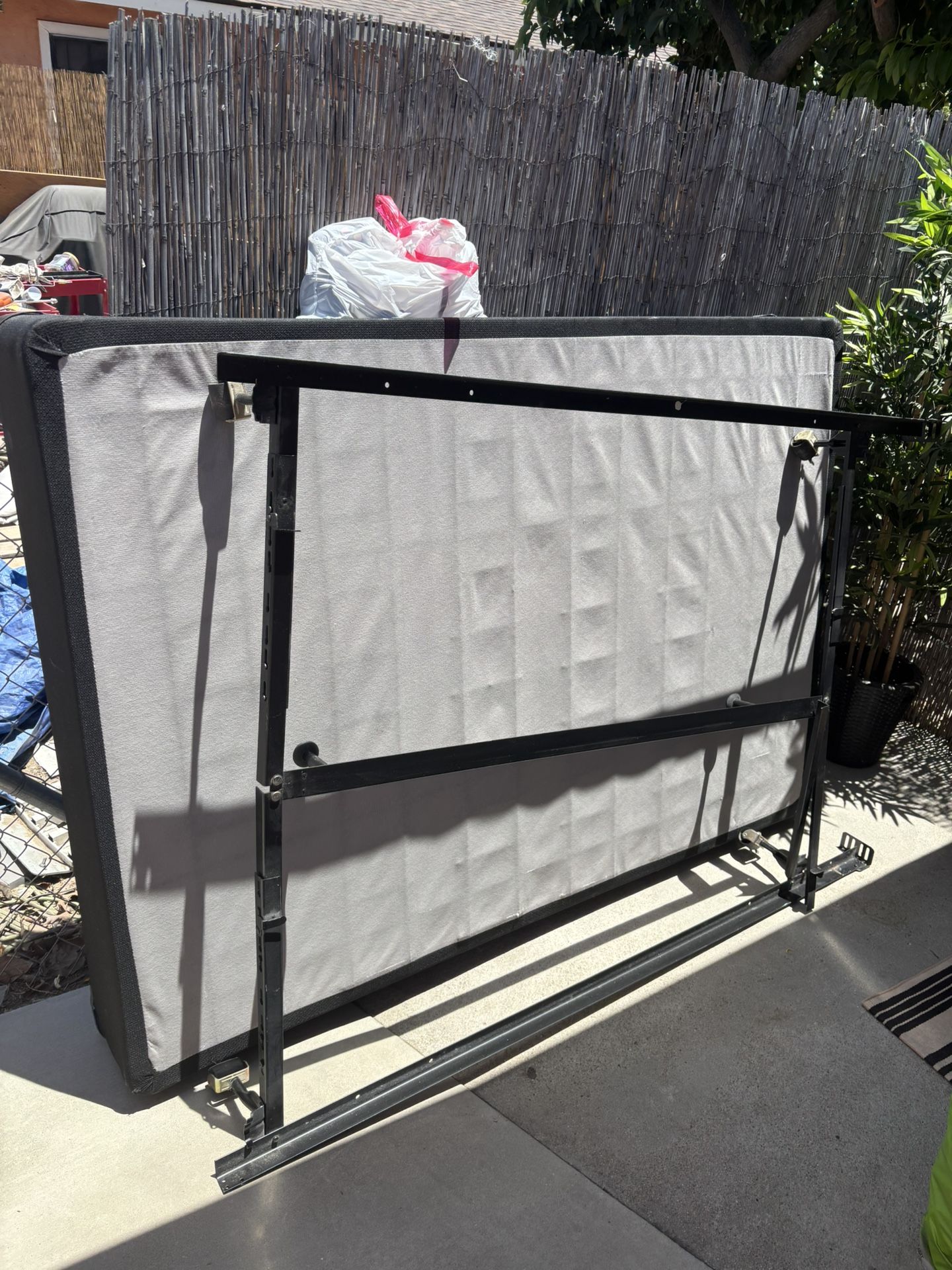 Adjustable Metal Base And Full Sized Box Spring