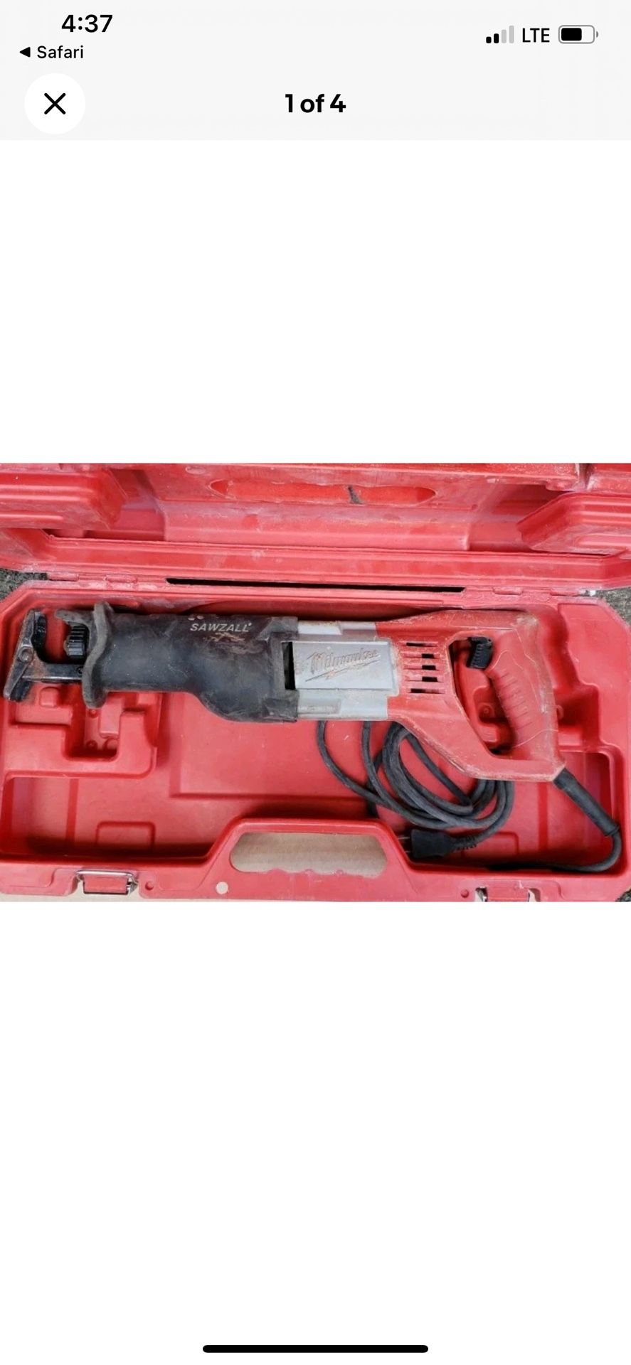 Milwaukee 6519-31 Sawzall 12A 1-1/8 in. Reciprocating Saw With Case