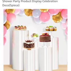 5 New Round Cylinder Stands