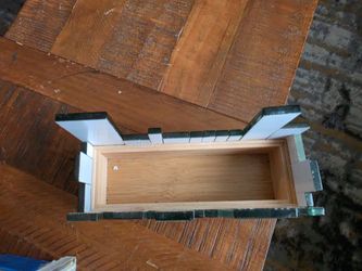 2 Glass tile wooden boxes