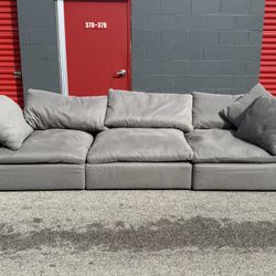 Modular Gray Cloud Couch Set (3-Piece) - Free Curbside Delivery